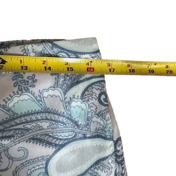 Banana Republic Blue White Maxi Skirt Paisley Long 10 - Picture 4 of 8